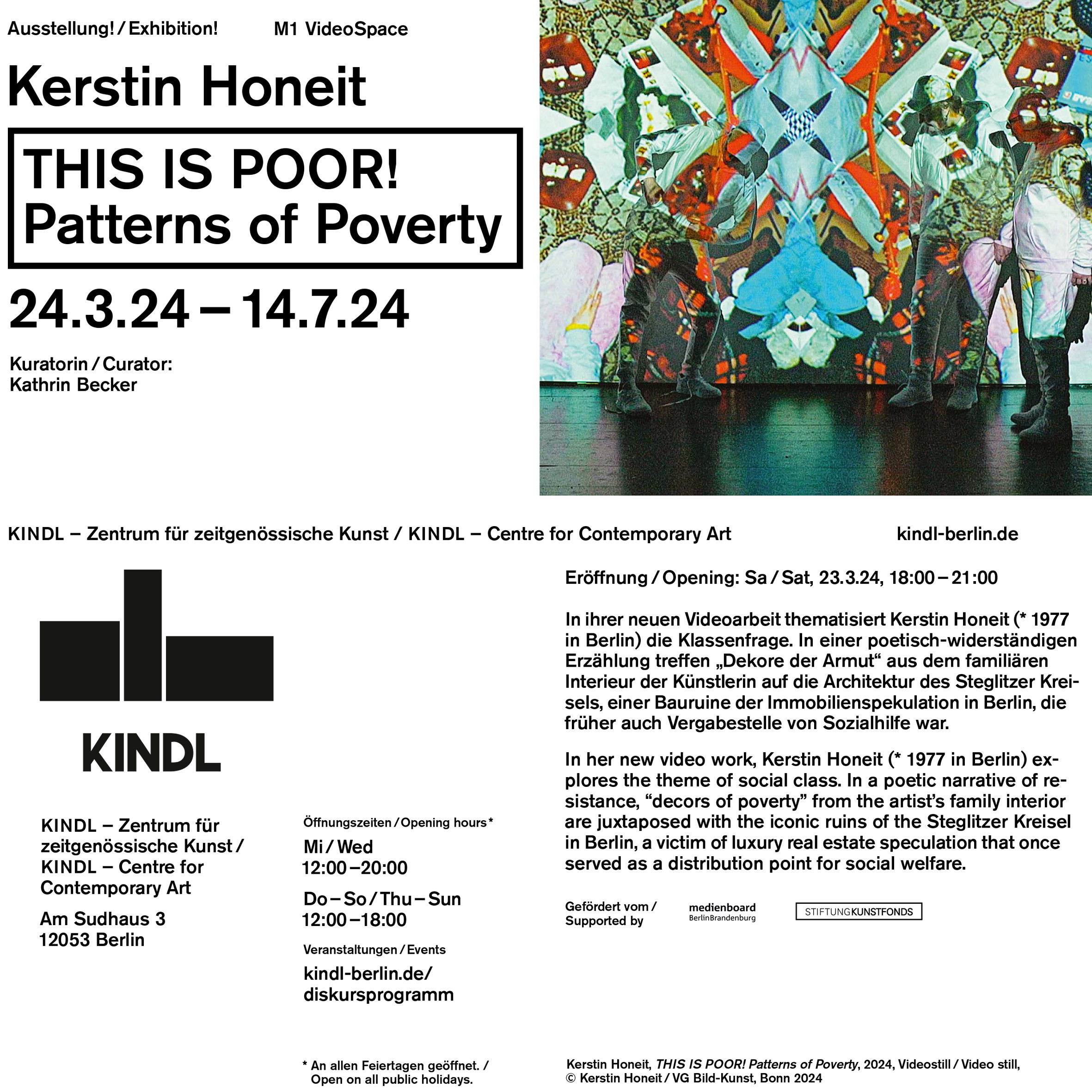 Kerstin Honeit Opening THIS IS POOR - Patterns of Poverty